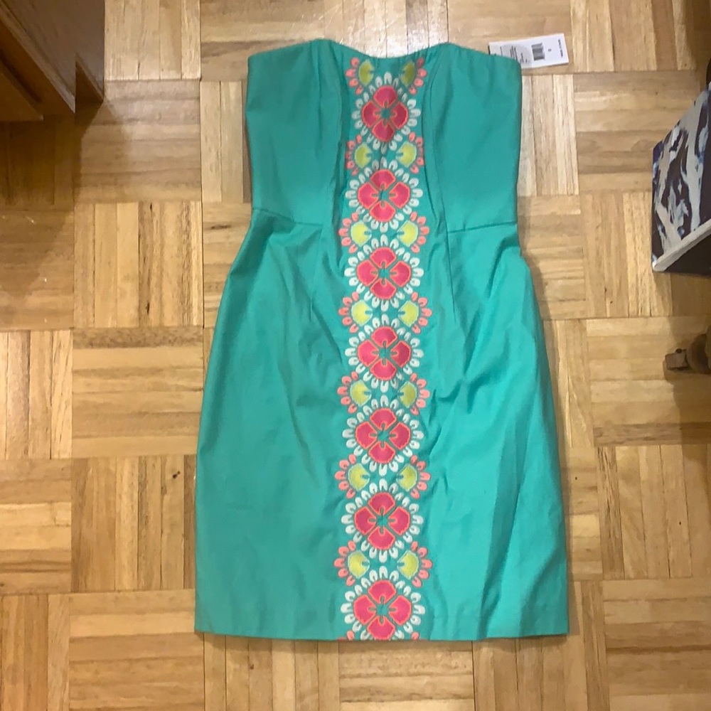 NWT $178 Vineyard Vines Caribbean Floral Strapless Dress Size 0